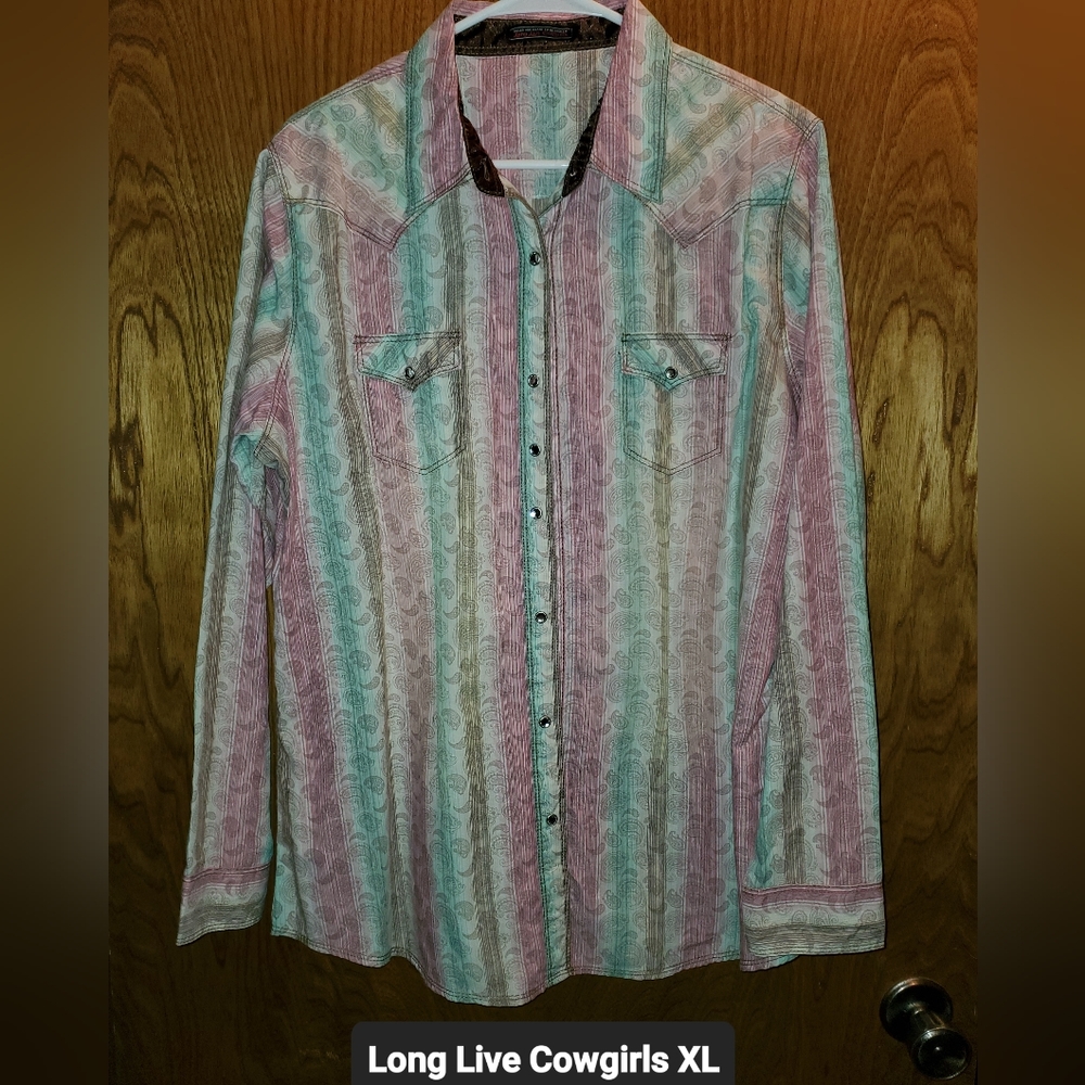 Long Live Cowgirls XL long sleeve western shirt